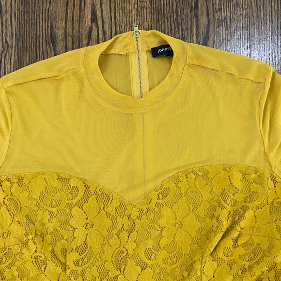 long sleeve sheer sleeve and back lace sweet heart shape ruffle top - Picture 7 of 14